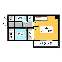 T'sDream千原 ワンルームの間取図画像