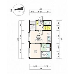NEXUSNagoya 1DKの間取図画像