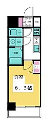 プレサンス太閤通ファシール 1Kの間取図画像