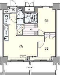 SKビルディング10 2LDKの間取図画像