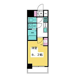 プレサンス太閤通ファシール 1Kの間取図画像