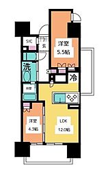 OPUSRESIDENCENAGOYASTATION 2LDKの間取図画像
