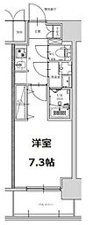 S-RESIDENCE亀島駅前ascent 1Kの間取図画像