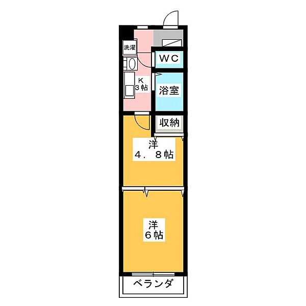 コーポI ＮＯＭＡ ｜愛知県名古屋市中川区助光２丁目(賃貸マンション2K・2階・29.16㎡)の写真 その2