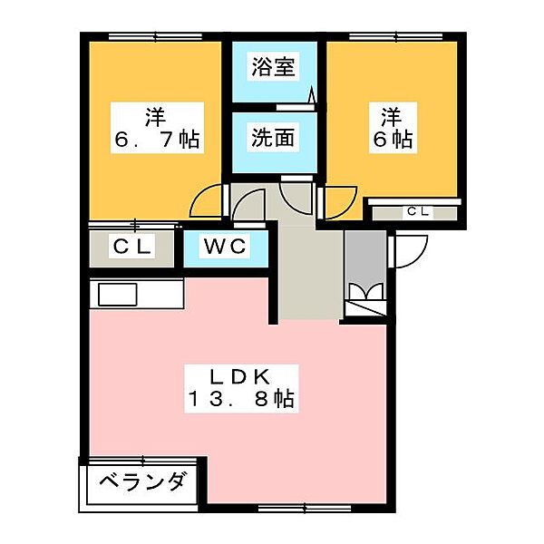 アーバンウエスト ｜愛知県名古屋市中川区戸田ゆたか２丁目(賃貸アパート2LDK・2階・60.21㎡)の写真 その2