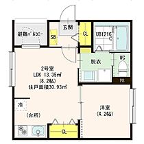 グランテラス烏森 302 ｜ 愛知県名古屋市中村区烏森町８丁目1606-2（賃貸アパート1LDK・3階・30.93㎡） その2