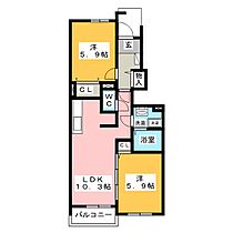 ルート1　江松  ｜ 愛知県名古屋市中川区江松２丁目（賃貸アパート2LDK・1階・53.22㎡） その2