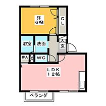 カーサエスペランサＢ棟  ｜ 愛知県名古屋市中川区助光１丁目（賃貸アパート1LDK・2階・42.48㎡） その2