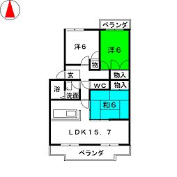 🉐敷金礼金0円！🉐グランドヒルズ供米田　三番館