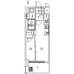 S-RESIDENCE烏森aureate(オリート) 1LDKの間取図画像