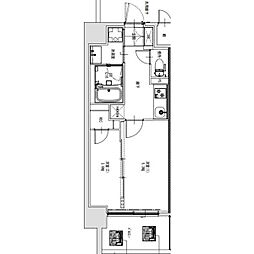 S-RESIDENCE烏森aureate(オリート) 2Kの間取図画像