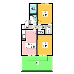 淑風苑 1LDKの間取図画像