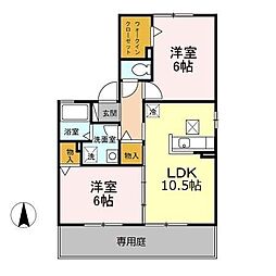 メゾン・ヴェールY・T 2LDKの間取図画像