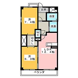 アベーク101 2LDKの間取図画像