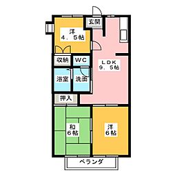スカイプラザエイト 3LDKの間取図画像