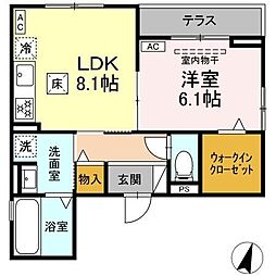 セレスティア柳森町 1LDKの間取図画像