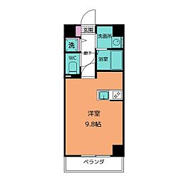 アーチェロ・ヒルズ ワンルームの間取図画像