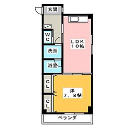 BENTURY横井 1LDKの間取図画像