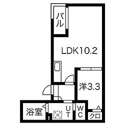 Warrenhigashiharuta1 1LDKの間取図画像