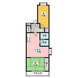 インペリアルコート 2LDKの間取図画像