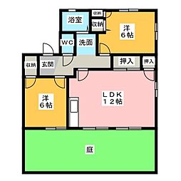 ファミール前田A 2LDKの間取図画像
