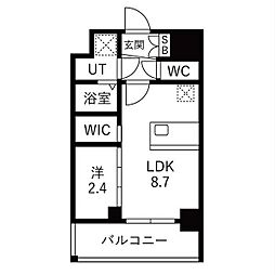 メイクス岩塚EAST 1LDKの間取図画像