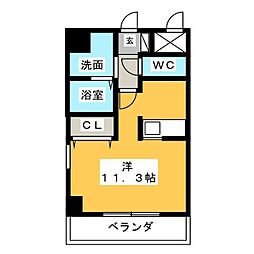 フローラルガーデン 1Kの間取図画像