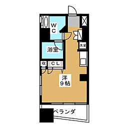 シャトー&ホテル名駅南2nd ワンルームの間取図画像