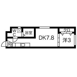 ＣＥＬＥＮＥＳＴ名駅西 2階1DKの間取り