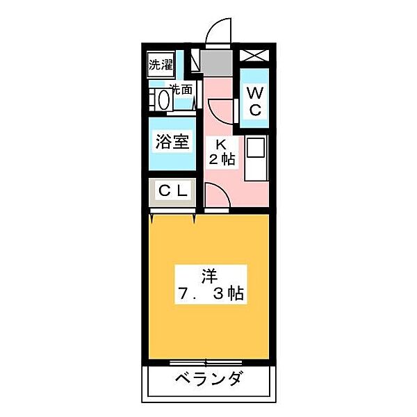 すまいるアンデリーナ ｜愛知県名古屋市西区栄生１丁目(賃貸マンション1K・2階・24.90㎡)の写真 その2