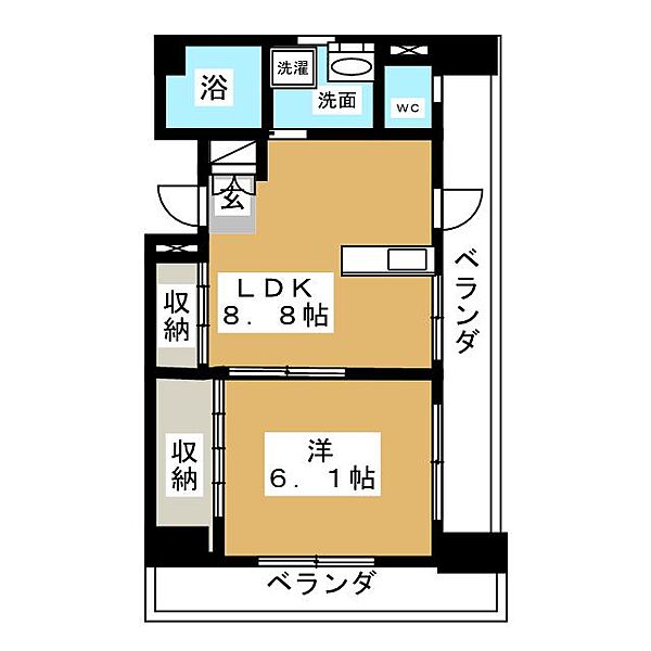 サン・サカエビル ｜愛知県名古屋市中区栄１丁目(賃貸マンション1LDK・10階・37.31㎡)の写真 その2