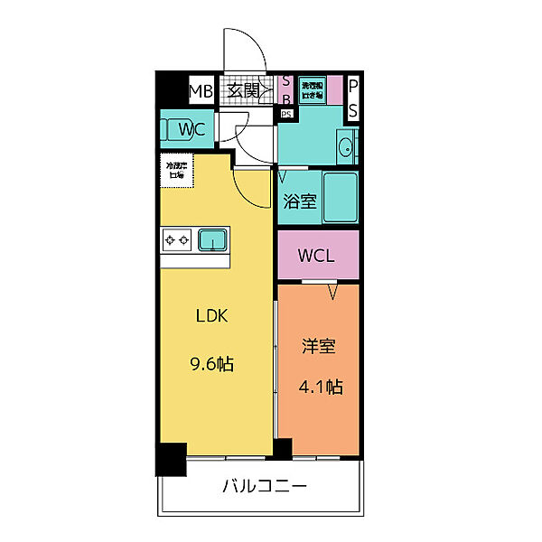 メイクスWアート丸の内 1403｜愛知県名古屋市西区那古野１丁目(賃貸マンション1LDK・14階・35.25㎡)の写真 その2