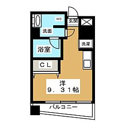 シャトー&ホテル名駅南2nd ワンルームの間取図画像
