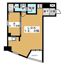 シャトー&ホテル名駅南2nd 1LDKの間取図画像