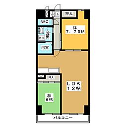 アベニューＣ・Ｓ 3階2LDKの間取り