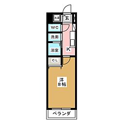 Uresidence名駅南 1Kの間取図画像