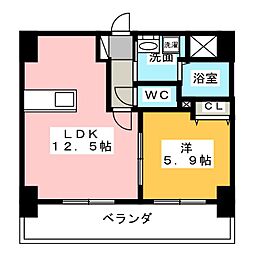 S-FORT北山王 1LDKの間取図画像