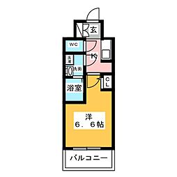 S-RESIDENCE名駅 1Kの間取図画像