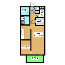 ルミナスパレス名駅 1LDKの間取図画像
