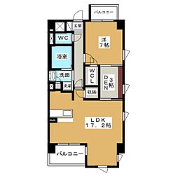 ヴェルデリーフ菊井 1SLDKの間取図画像