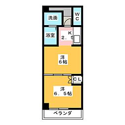 コアレジデンス 1DKの間取図画像