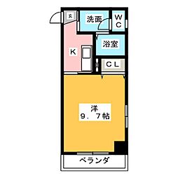 パークサイド名駅南 1Kの間取図画像