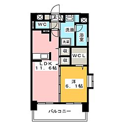 サンライフ城南2 1LDKの間取図画像