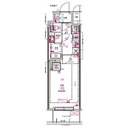 CREST TAPP名古屋山王 1Kの間取図画像