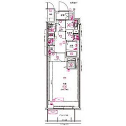 CREST TAPP名古屋山王 1Kの間取図画像