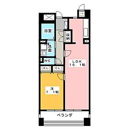 グラン・アベニュー名駅南 1LDKの間取図画像