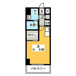 プレディアスタイル名古屋 ワンルームの間取図画像