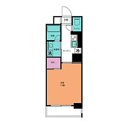 NISSYOBUILDING 1Kの間取図画像