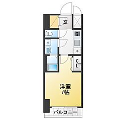 S-RESIDENCE名古屋菊井aline 1Kの間取図画像