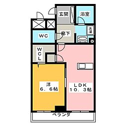 JMF-Residence名駅南 1LDKの間取図画像